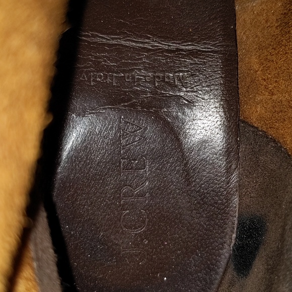 🔥 J Crew MacAlister Wedge Booties Brown Suede Leather Size 8 - Picture 8 of 9